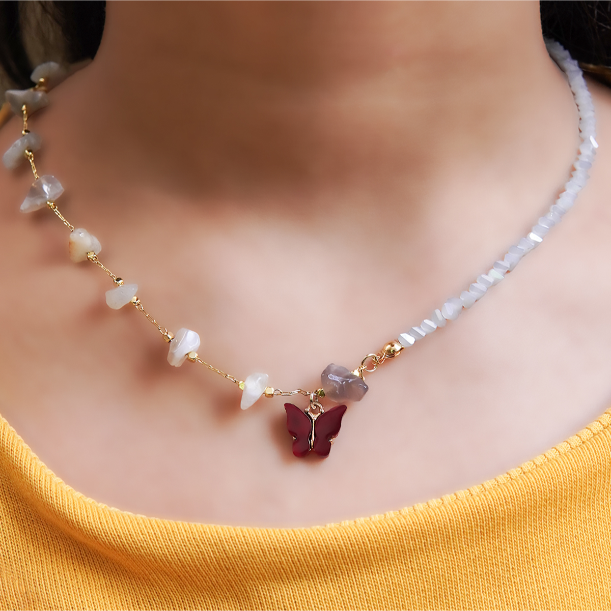 AGATE STONES NECKLACE
