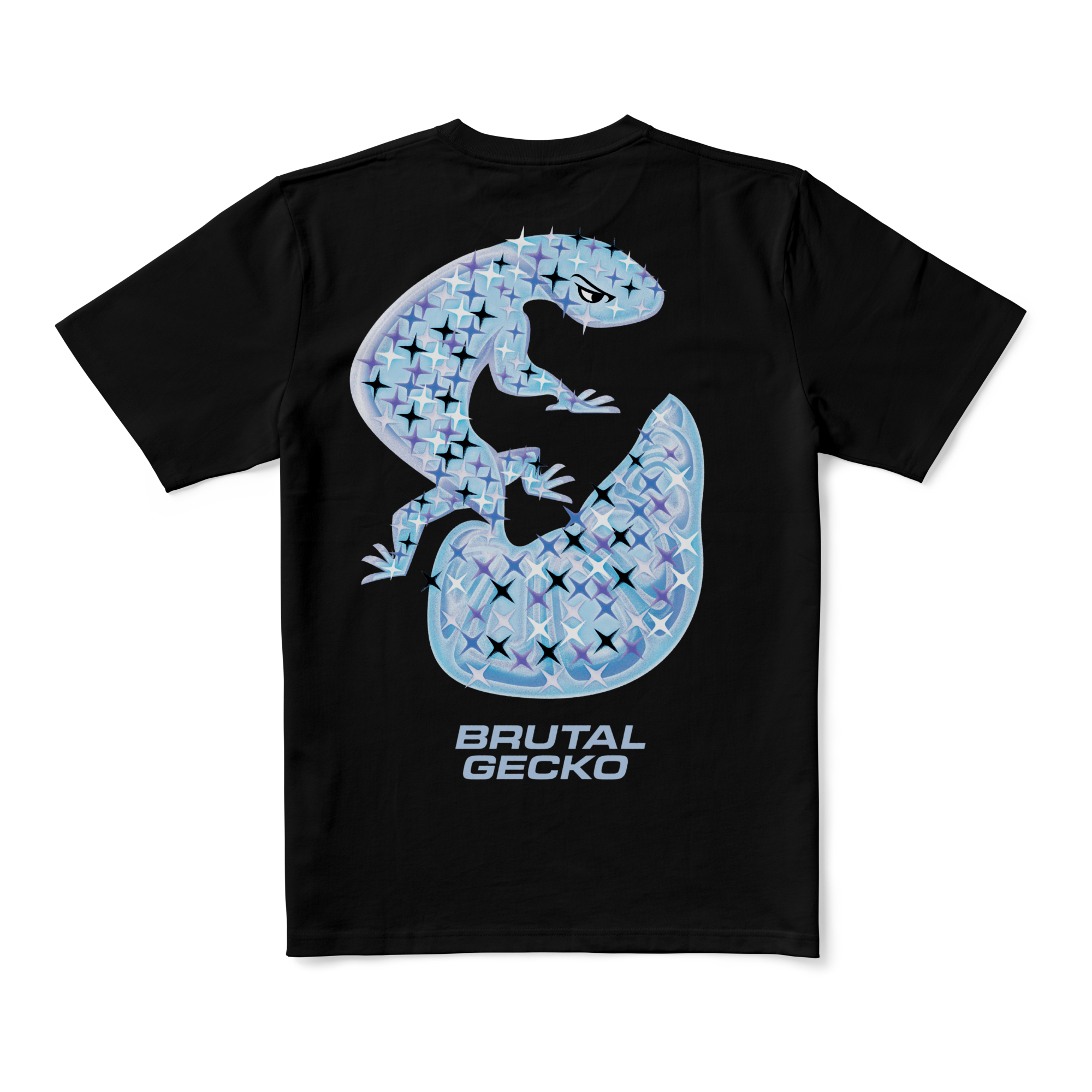 Brutal Gecko - Icy Frost Black T-shirt
