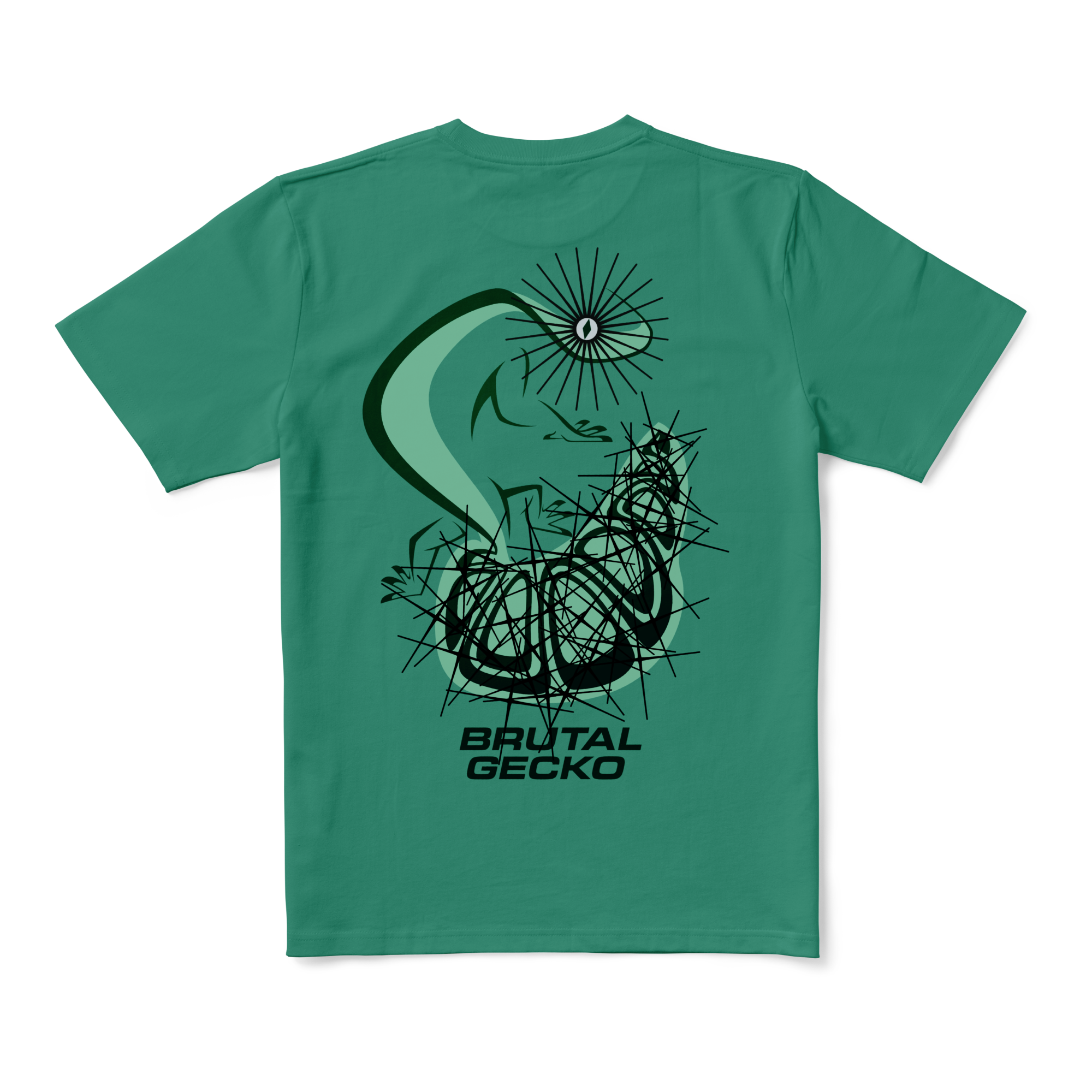 Brutal Gecko - Cactus Camo Green T-shirt