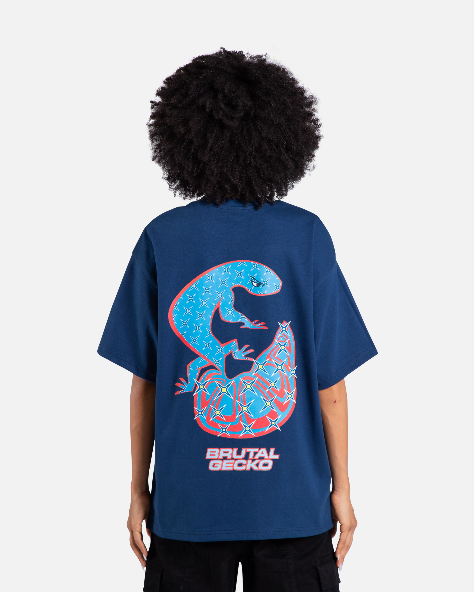 Brutal Gecko - Star Born Navy T-shirt