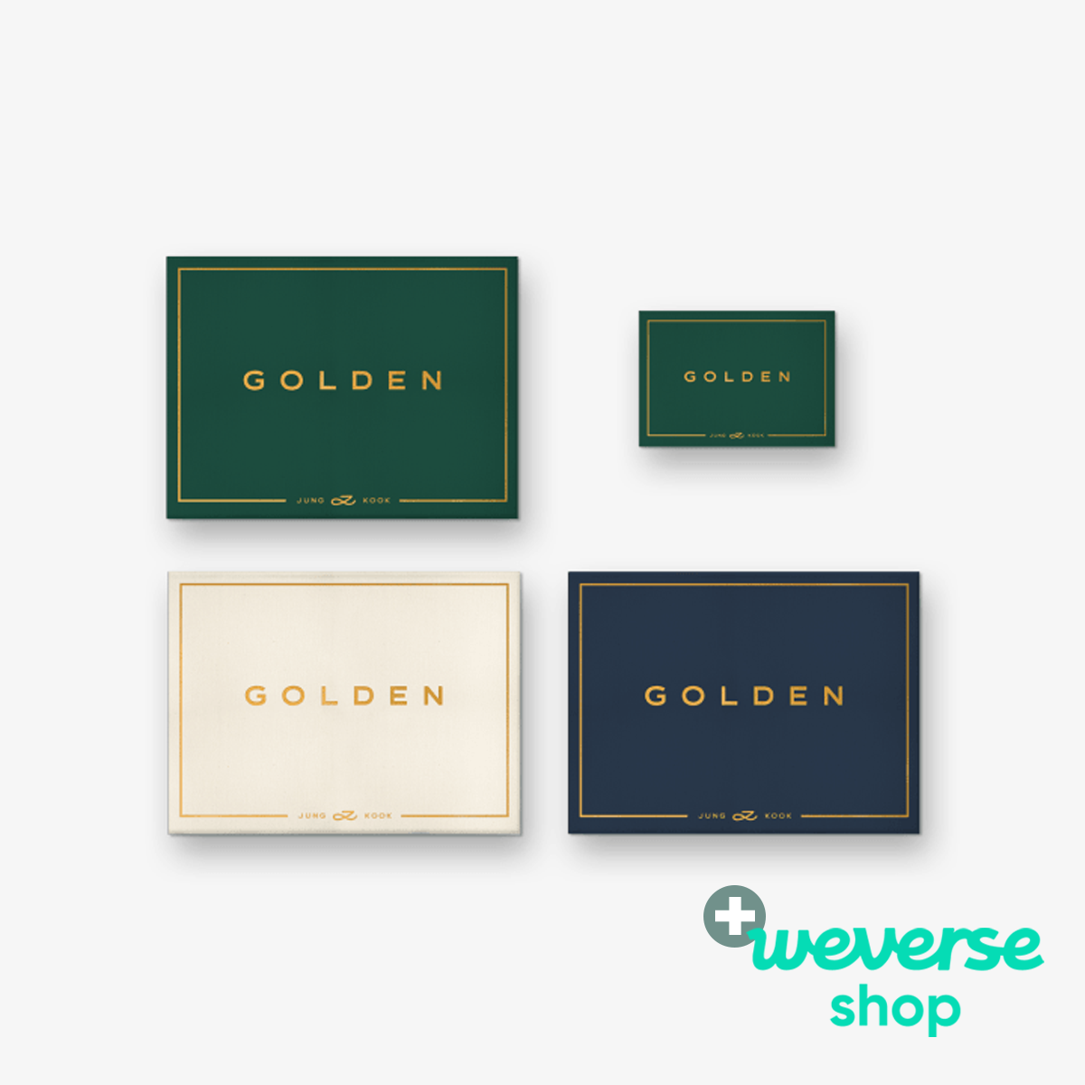 Jung Kook (BTS) - GOLDEN (FULL SET (Standard ver. 3EA + Weverse Albums ver.)) + Weverse Shop P.O.B [PRE-ORDER]